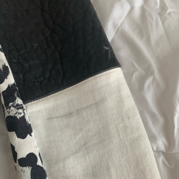 Nicholas Leopard Print Leather Combo Bomber - Picture 6 of 8